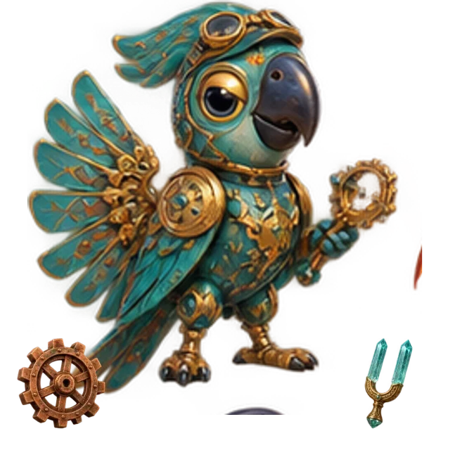 Clockwork Aviary: Brasswing original cartoon hero