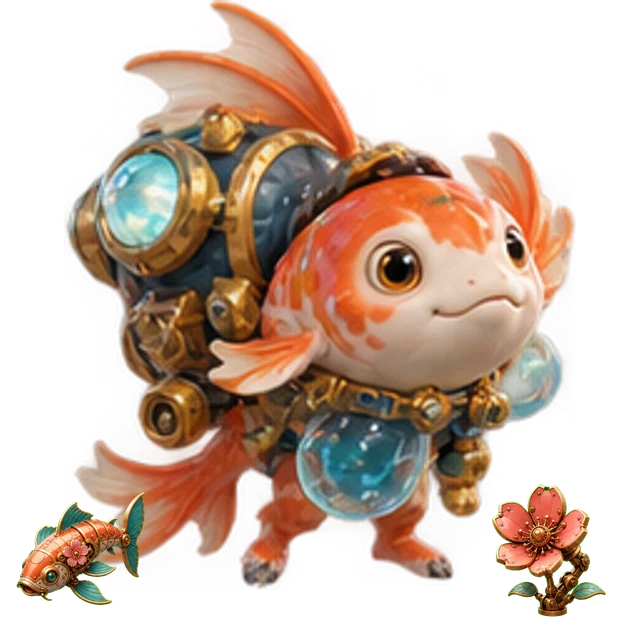 Moonblossom Koi Engine original cartoon hero