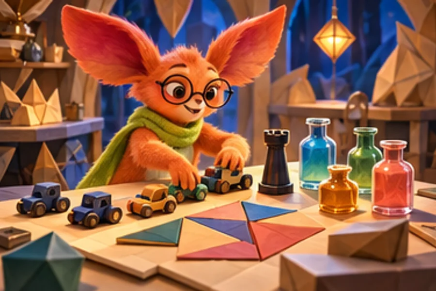 Ember arranges sliding cars, measuring jugs and geometric puzzle pieces