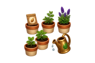 Midnight Garden gameplay objects